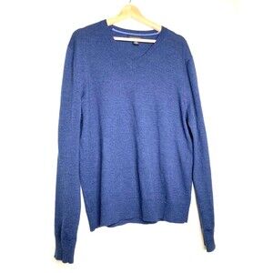 Banana Republic Merino Extra Fine Wool Sweater  Men's Size L Blue Long Sleeve